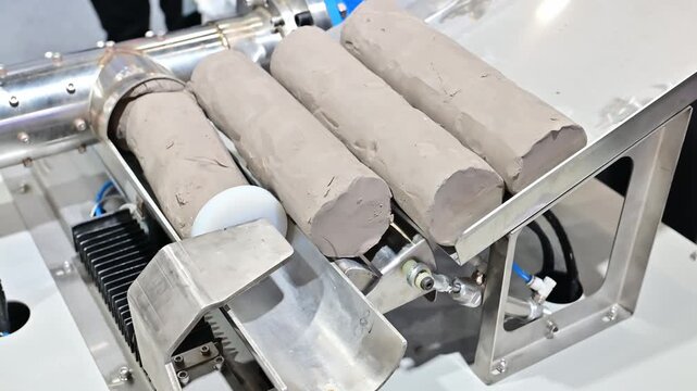 Kaolin clay on the fully automatic ceramic cup handle machine