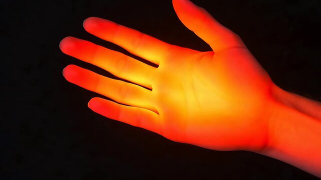 Stress and Calm in Finger Thermography - Visual Temperature Shift