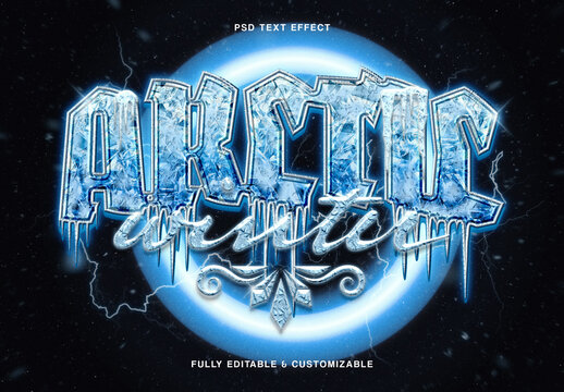 Frozen Ice Text Effect