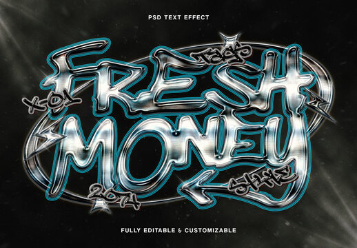 Chrome Graffiti Street Text Effect