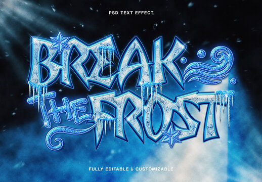 Frozen Ice Text Effect