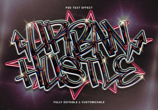Chrome Street Graffiti Text Effect