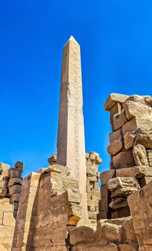 The Obelisks of Queen Hatshepsut in the Karnak Temple Complex, commonly known as Karnak near Luxor, Egypt.