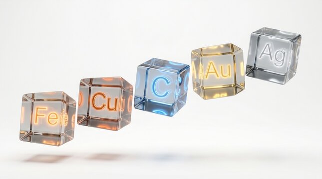 precious metals chemical elements periodic table gold silver copper iron carbon au ag cu fe c metal cubes chemical symbols jewelry making industrial uses rare earth heavy metals