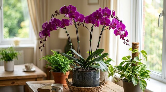 flowers in pots
