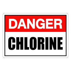 Fototapeta premium Danger chlorine chemical warning sign with chlorine chemical hazardous