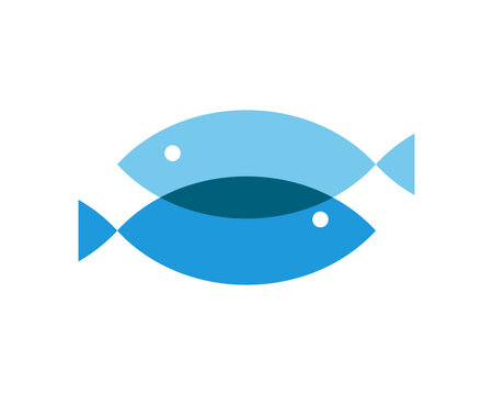 Modern geometric fish logo vector icon featuring clean lines and abstract shapes, perfect for branding, seafood businesses, fishing brands, and contemporary logo projects
