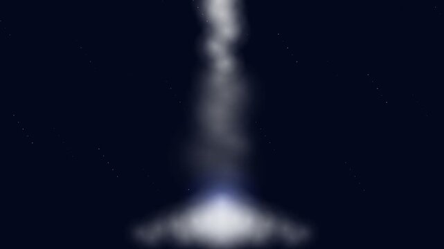 Dark Indigo Rocket Launch Animation Seamless Loop