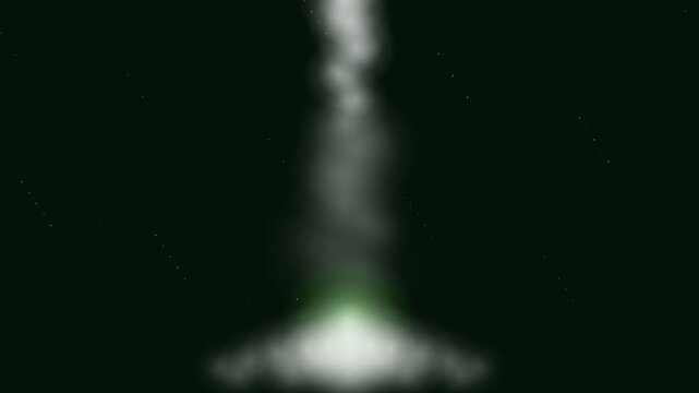 Dark Green Rocket Launch Animation Seamless Loop