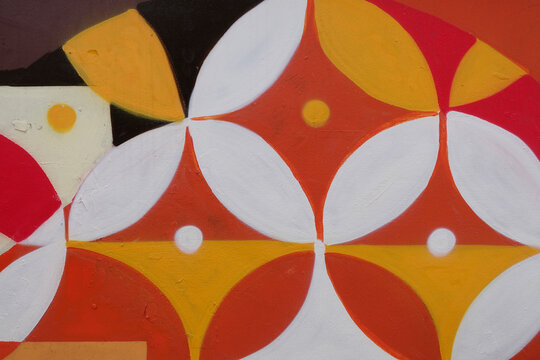 Vibrant Abstract Geometric Painting