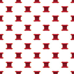 Naklejka premium Repeating red scrolls with golden details creating a seamless ancient document pattern