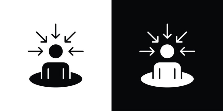 Centric consumer icon silhouette pack. Flat symbols