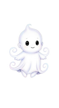White cartoon octopus toy smiling face.
