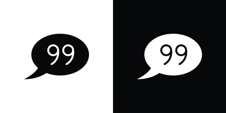 Comment quote icon silhouette pack. Flat symbols