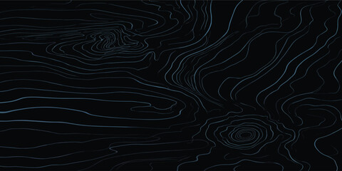 Abstract topographic map contour lines on black background with topographic abstract geography cartography navigation geometric minimalist landscape elevation technology visualization © MOHAMAD