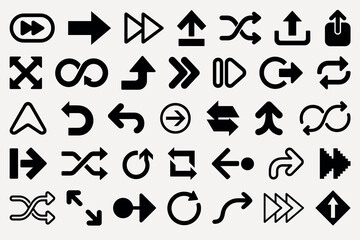 Fototapeta premium Diverse arrow icon collection vector