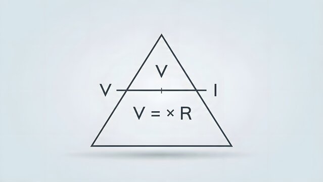 Geometric Triangle Diagram with Equations
