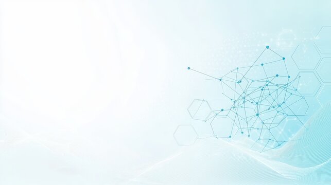 A minimalist hi tech background featuring a geometric pattern of interconnected lines and dots representing the digital connectivity and technological innovation