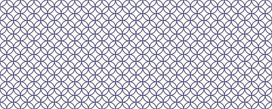 Traditional Japanese Shippo Seamless Pattern. Seven Treasures background. Asian repeat decorative wallpaper. Vector illustration art