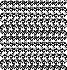 Fototapeta premium Reverse Spiral Ethnic Seamless Pattern