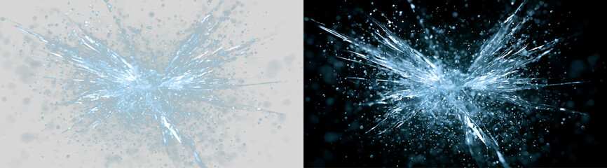 Ice Crystal Collision Burst with Sparkling Frozen Effects PNG © Татьяна Куриленко