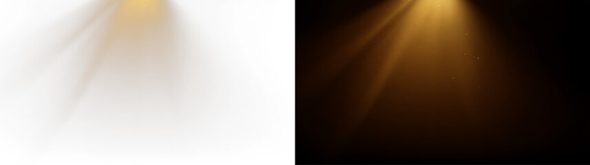 Radiant Yellow Gold Spotlight Overlay with Smooth Illumination PNG © Татьяна Куриленко