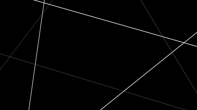 A sleek black background with intersecting white lines forming a geometric pattern