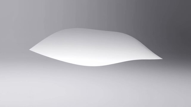 Abstract smooth animated wave moves slowly across gray background in seamless loop.