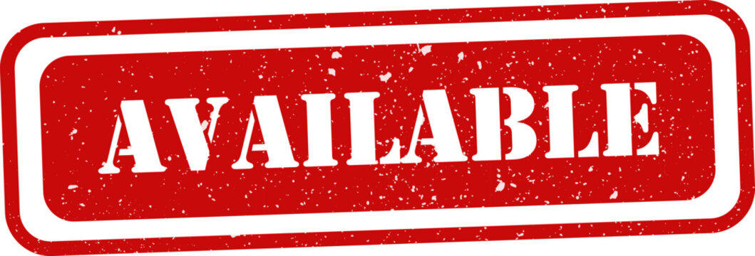 Red available stamp