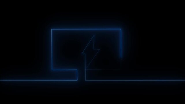 Neon blue arrow in dark night abstract illustration showing business and finance growth with heart ECG heartbeat line graph digital market data pulse wave medical technology monitor