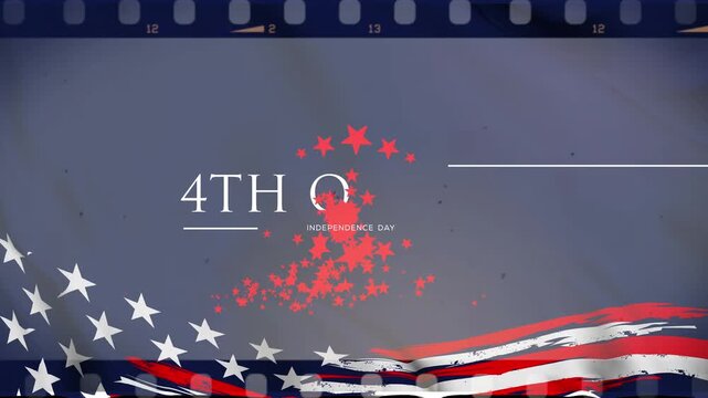 4th of July Independence Day Celebration Animation | American Flag Patriotic Background