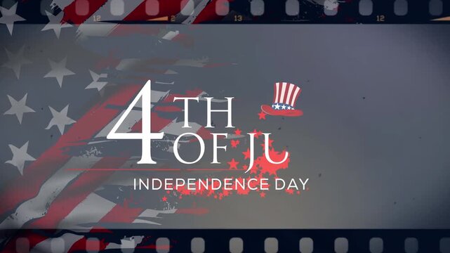 4th of July Independence Day Celebration Animation | American Flag Patriotic Background