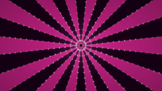 Pink Black Sunburst 28 Rays Animation Loop Background