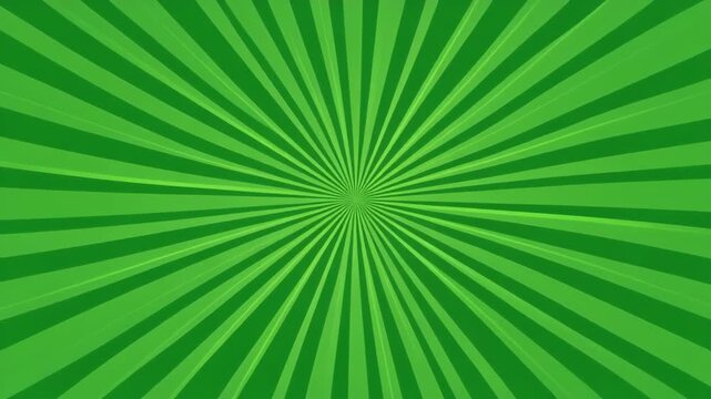 Green sunburst animation with soft light bloom effect and expanding radial lines