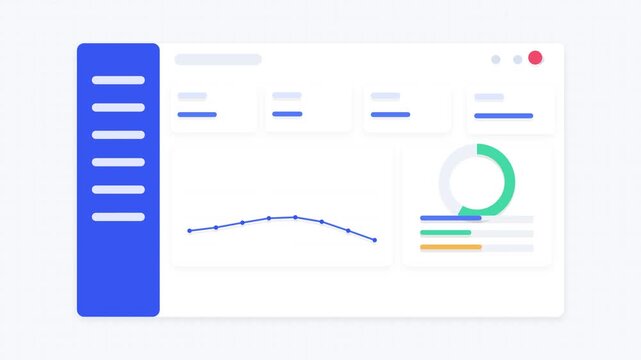 Animated Business Dashboard Data Analysis UI Loop