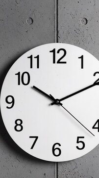 Minimalist Wall Clock Fading Into Black Smoke Representing Alzheimer and Dementia Memory Loss Conceptual Imagery