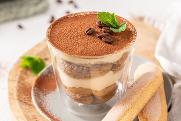 Gourmet Italian Tiramisu Cup with Ladyfingers © anammarques