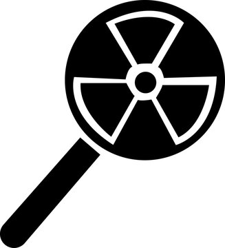 Radiation search icon vector set. Nuclear detection illustration sign collection. Radiation scanning symbol. Hazard finder logo or mark. isolated on transparent background.