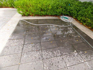 Obraz premium water pump in the garden