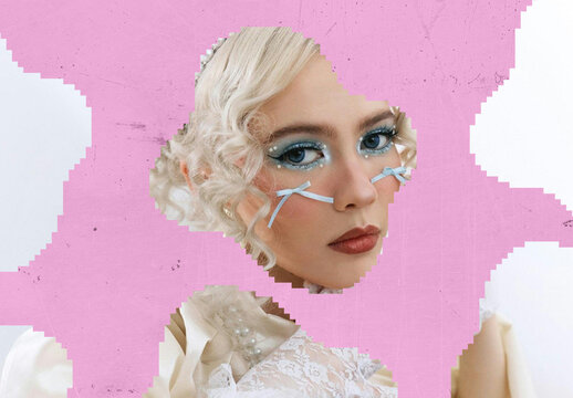 Coquette Aesthetic Pink Fashion Banner