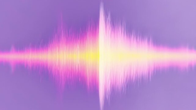 Dynamic soundwave visualization in vibrant pink purple gradient