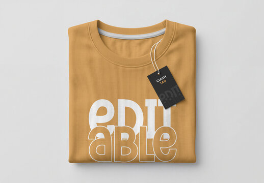 Folded T-Shirt Mockup