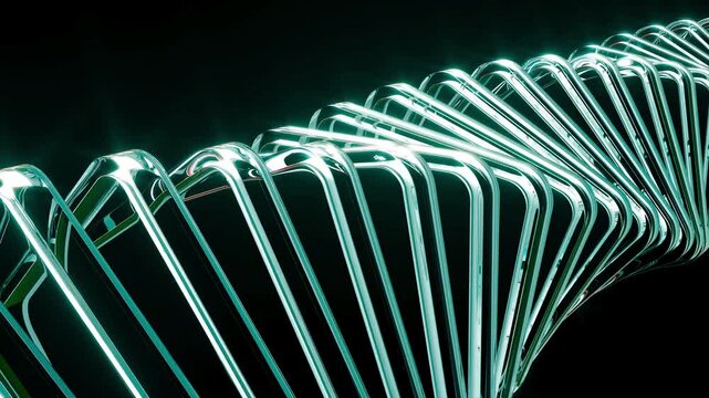 Glass twist abstract shape able to loop endless 4k
