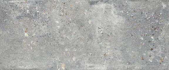 Gray terrazzo concrete texture background with natural stone fragments and industrial cement surface details. Modern architectural material featuring rough terrazzo patterns, neutral tones, and realis © Vidal