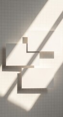 Fototapeta premium Minimalist Abstract Light Play on Walls.