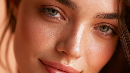 Fototapeta premium Exosomes Microneedling Glowing Skin Beauty Result