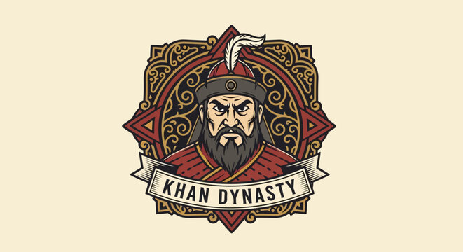 Khan Dynasty Logo Emblem Design.