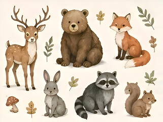 Naklejka premium set of different animals