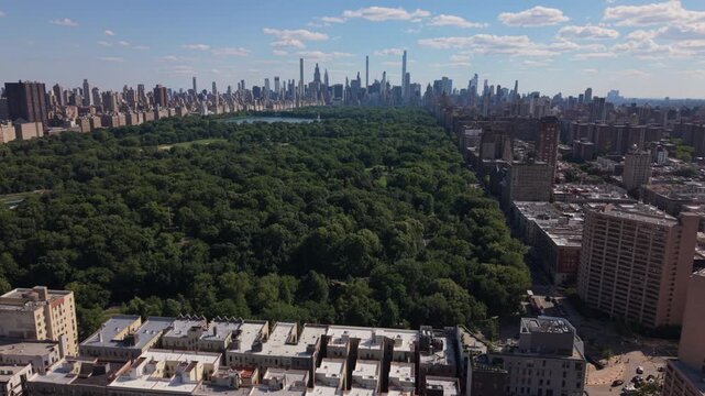 flying counter clockwise around north end of Central Park in NYC