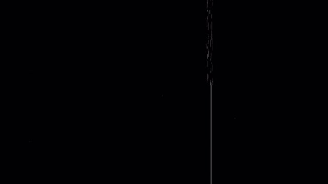 Vertical Digital Glitch Line Overlay with Error Signal Distortion and Interference Effect
